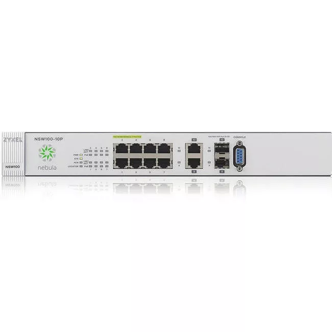 ZyXEL NSW100-10P 8-Port Gigabit 802.3at POE + 2 Dual Personality