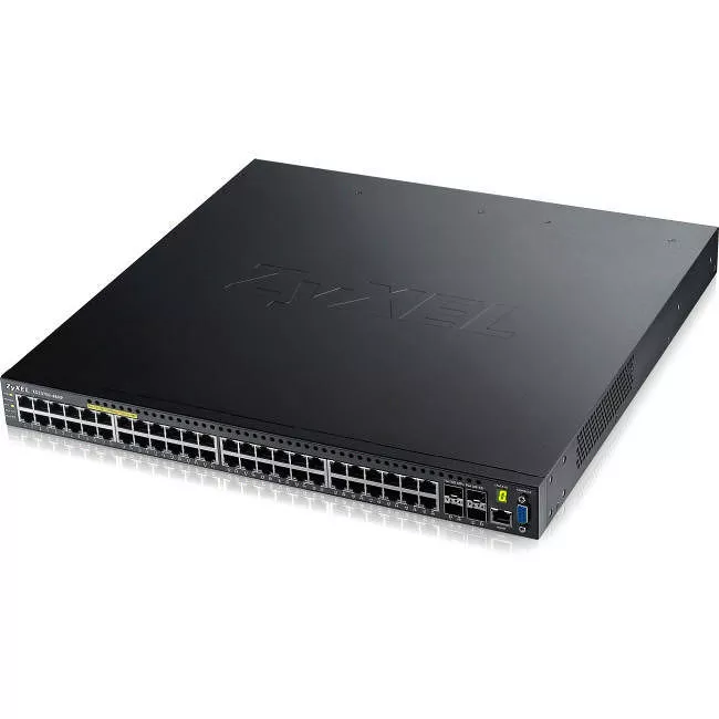 ZyXEL XGS3700-48HP 48-Port GbE L2+ PoE Switch with 10GbE Uplink