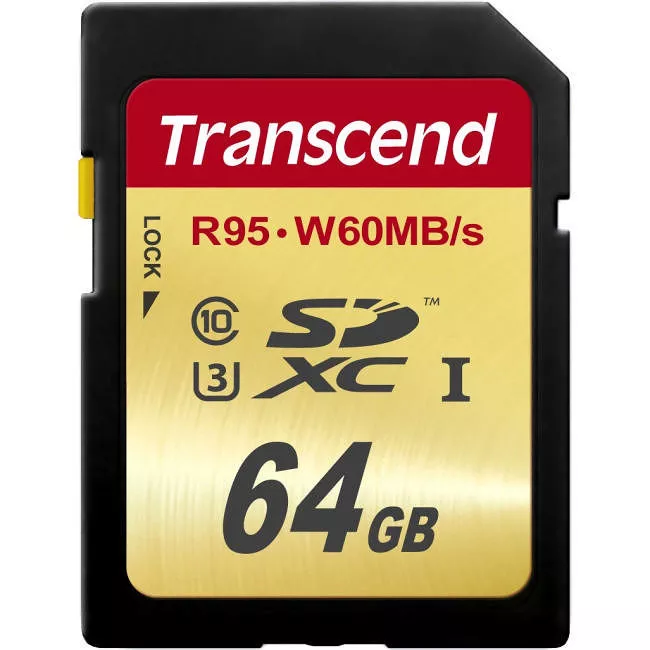 Transcend TS64GSDU3 64 GB High Speed 10 UHS-3 Flash Memory Card