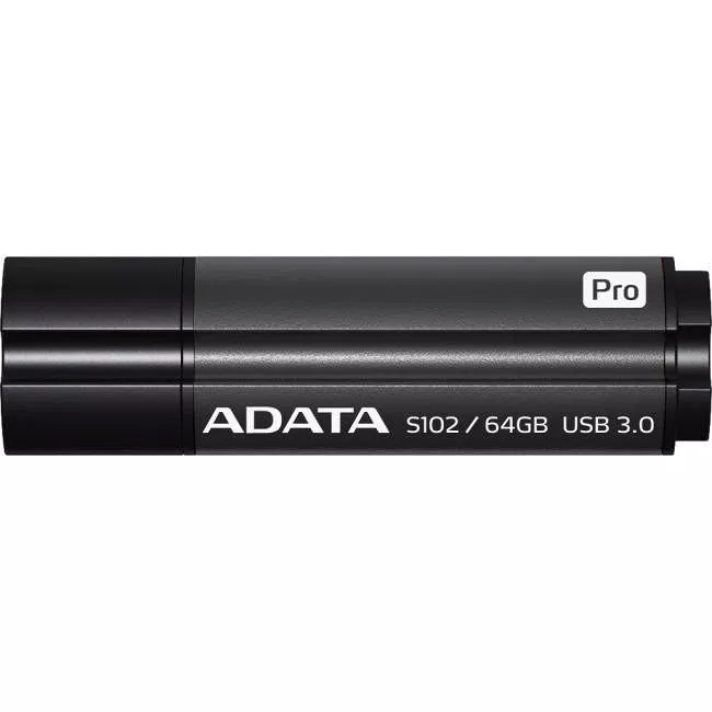 ADATA AS102P64GRGY S102 PRO 64 GB USB 3.1 Flash Drive - Gray
