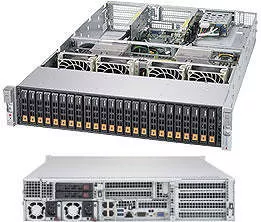 Supermicro SYS-2028U-TN24R4T+ 2U Rack Barebone - Intel C612 Chipset - Socket LGA 2011-v3 - 2X CPU