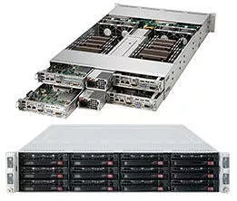 Supermicro SYS-6028TR-HTFR SuperServer 6028TR-HTFR Server Barebone System - 2U Rack-mountable - Socket LGA 2011-v3 - 2 x Processor Support