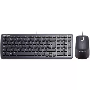 ViewSonic VMP10B_KM1ES05 USB Keyboard and Mouse Bundle, Spanish keyboard, Black
