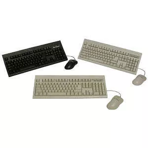 KeyTronic KT800P2M10PK Wired PS/2 Black Keyboard and Mouse - Bulk 10 Pack