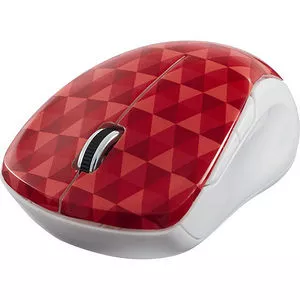Verbatim 99744 Wireless Notebook Multi-Trac Blue LED Mouse - Diamond Pattern Red