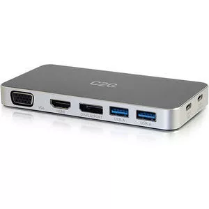 C2G 28844 DisplayPort, VGA & Power Delivery up to 60W USB C Dock with HDMI