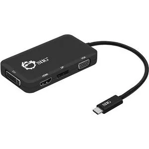 SIIG CB-TC0611-S1 USB-C to 4-in-1 Multiport Video - DVI/VGA/DP/HDMI Adapter 