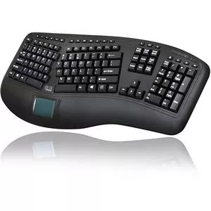 Adesso WKB-4500UB Tru-Form 4500 - 2.4GHz Wireless Ergonomic Touchpad Keyboard