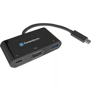 Comprehensive USB3C-VGAUSB3PD USB Type-C to VGA + USB3.0 + Power Delivery (PD) Adapter