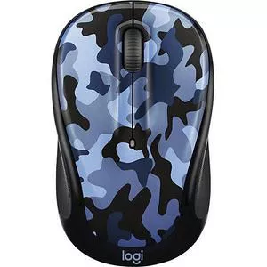 Logitech 910-005662 Blue Camo - Wireless Mouse - Optical - 5 Buttons - M325c Color Collection