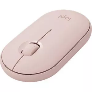 Logitech 910-005769 Rose Pink - Slim - Silent - M350 Pebble Wireless Mouse - Bluetooth or Receiver