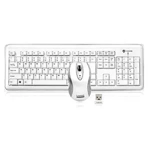 i-Rocks RF-6572L-WH White Wireless Keyboard and Laser Mouse