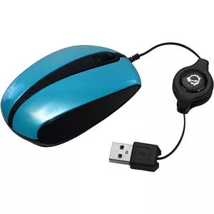 SIIG JK-US0B12-S1 Ultra Compact Retractable USB Optical Mouse - Blue