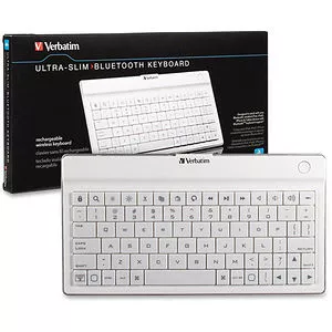 Verbatim 97754 Ultra Slim Bluetooth White Keyboard