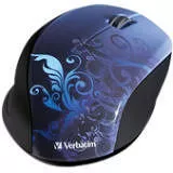Verbatim 97785 Wireless Notebook Optical Mouse, Design Series - Blue